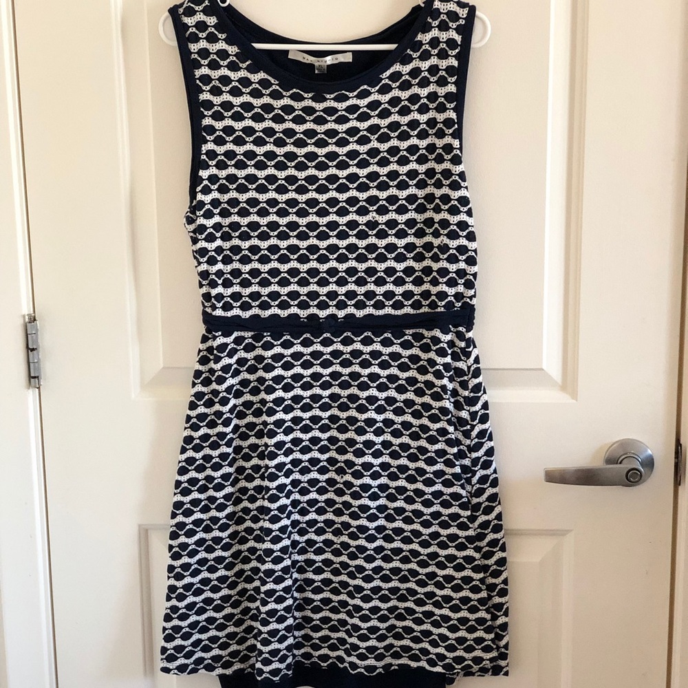 Blue and white tank dress
